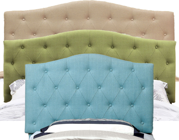 Alipaz Headboard Collection - Alipaz Blue Flax Fabric Twin Size Headboard (586x460), Png Download