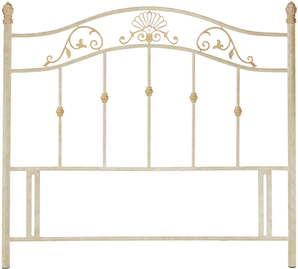 April Metal Headboard - Angelica Fossilstone/antique Gold Accent Headboard (700x411), Png Download