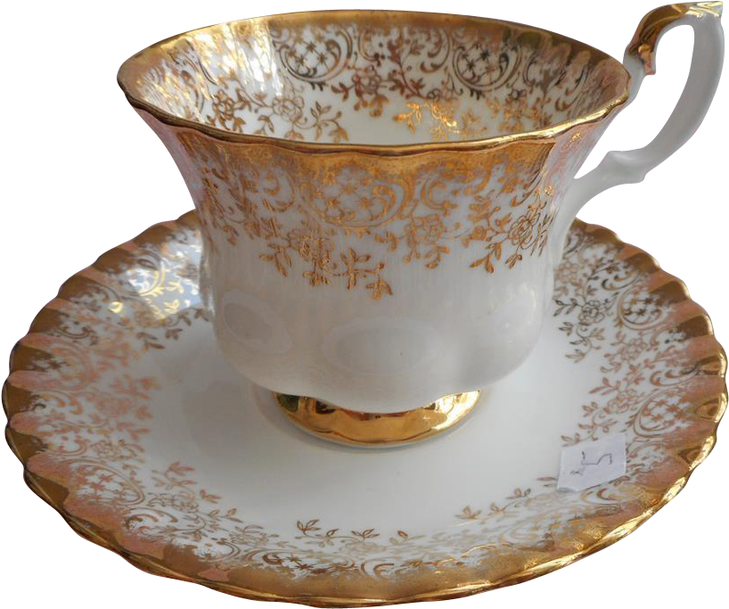 Free Download Royal Albert Gold Vintage Tea Cup Clipart - Royal Albert Gold Vintage Tea Cup (817x817), Png Download