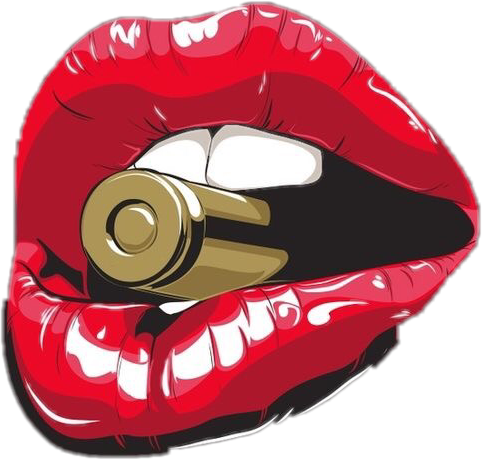 Lip Lips Bullet Sexy Naughty Kiss Kissable Teeth Mouth - Lips With A Bullet (482x459), Png Download