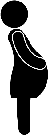 Pregnant Silhouette Png Download - Black And White Early Pregnancy Clipart (640x480), Png Download