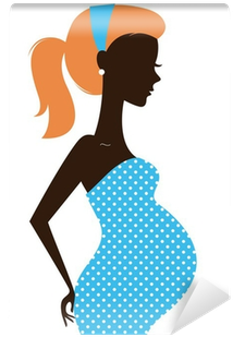 Beautiful Pregnant Woman Silhouette Isolated On White - Silueta De Embarazada (400x400), Png Download