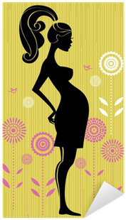 Pregnant Woman Silhouette (400x400), Png Download