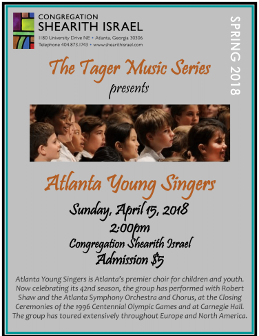 Atlanta Young Singers Flyer April 2018-1 - Murali Name (729x486), Png Download