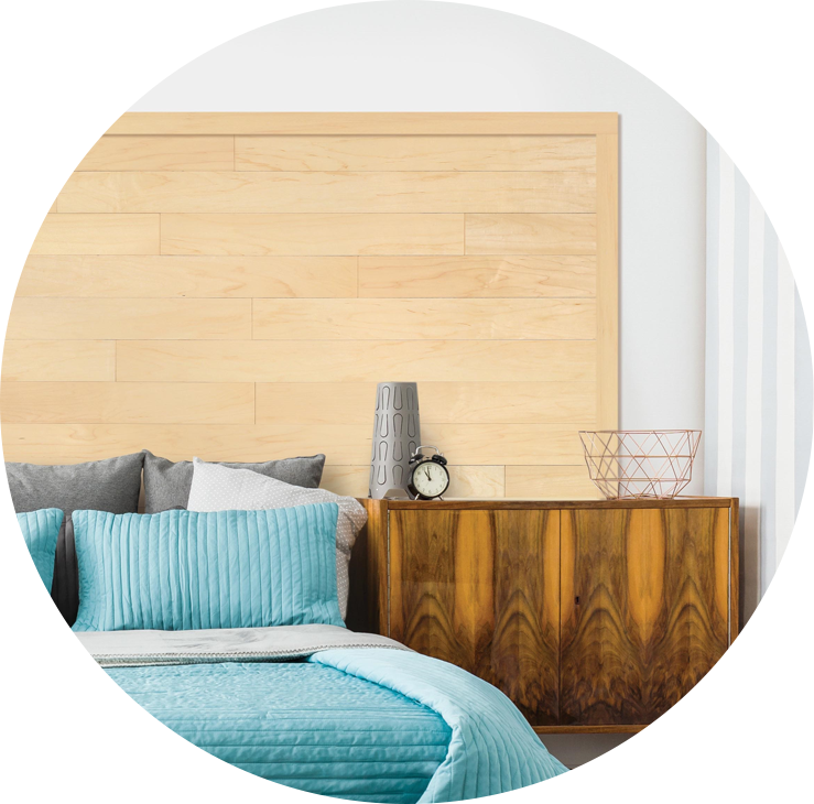 Headboard - Forest Natural Maple Wall Panels (739x730), Png Download