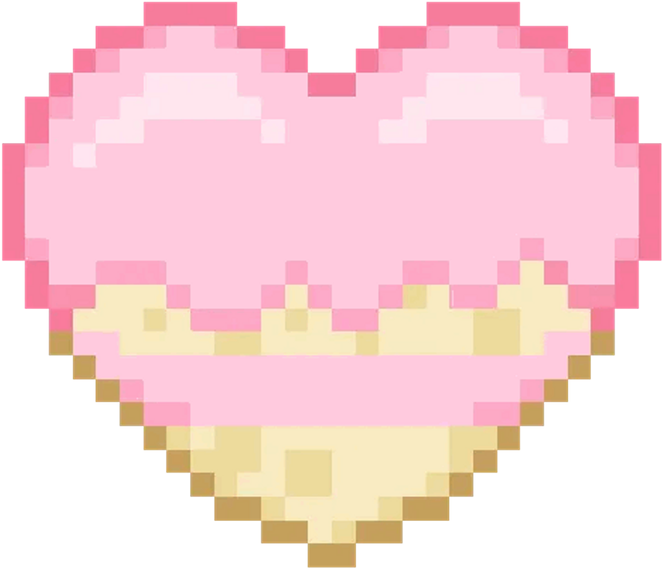 Heart Pixel Sweets Candy Cookie Pink Cute Kawaii Pastel - Doom Guy Rape Face (1024x1024), Png Download