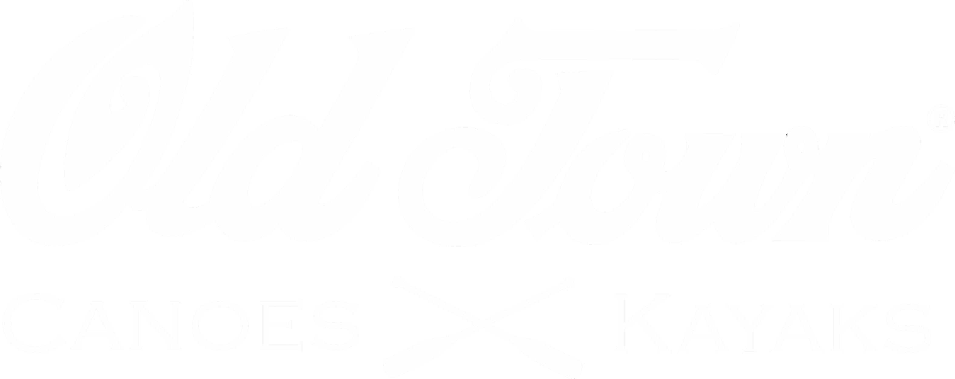 Old Town Canoes Logo White Trans - Old Town Kayak Logo (3150x1252), Png Download