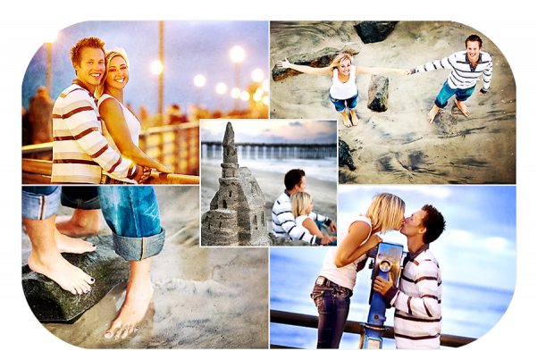 Make A Photo Collage In Photoshop - Photoshop Collage For Couple (600x414), Png Download