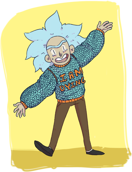 Tess O Art - Rick And Morty (500x640), Png Download
