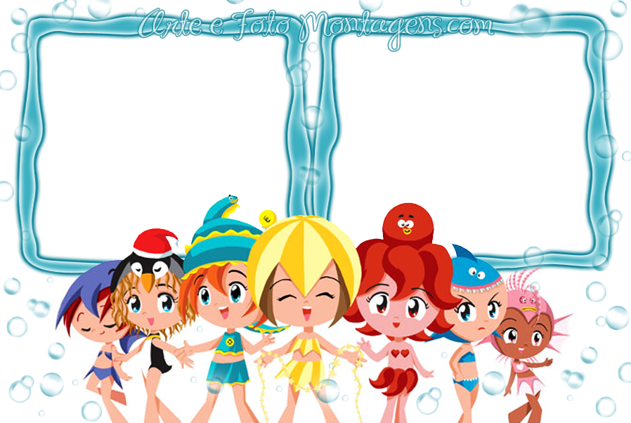 Montagem Para Fotos - Princesas Do Mar - Princesas Do Mar (898x602), Png Download