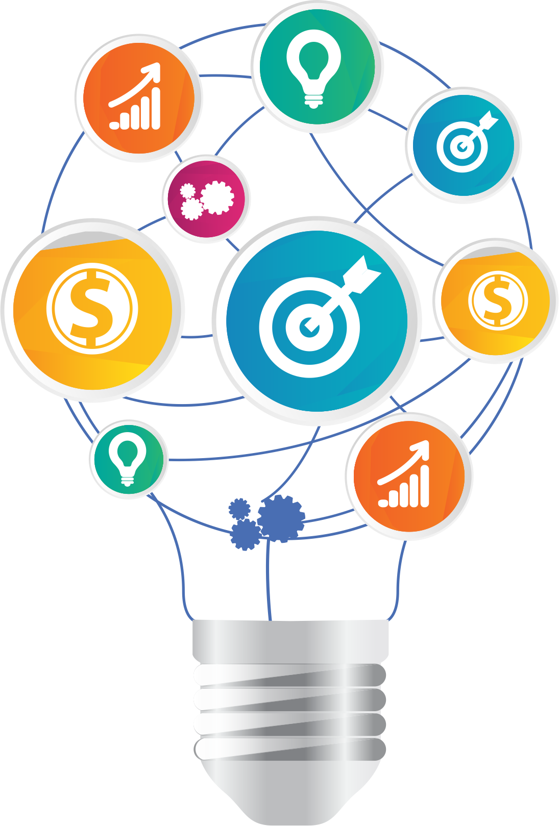Free Download Lampada Ideia Design Png Clipart Graphic - Tecnologia Da Informação E Marketing (1095x1619), Png Download