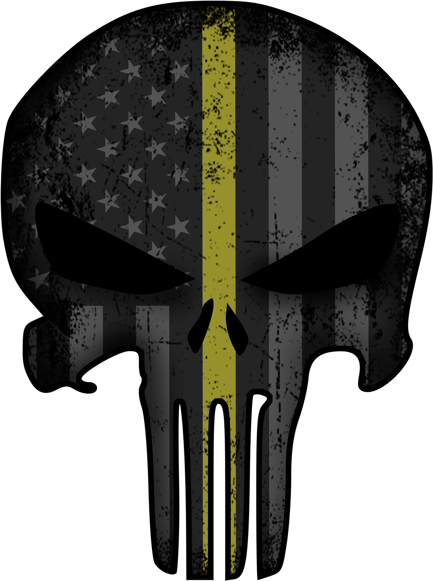 Punisher Thin Gold Line Decal - Red And Blue Punisher (1400x1885), Png Download