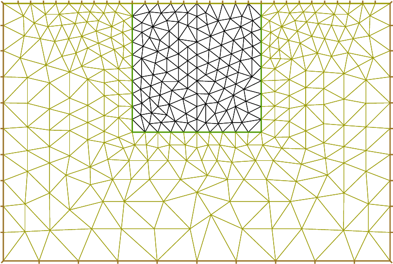 Multiple Border Ends Intersect, Generated Mesh - Motif (1240x877), Png Download