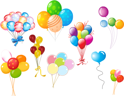 Ballons Illustrations Free Vector Files Png Graphic - Birthday (1200x628), Png Download