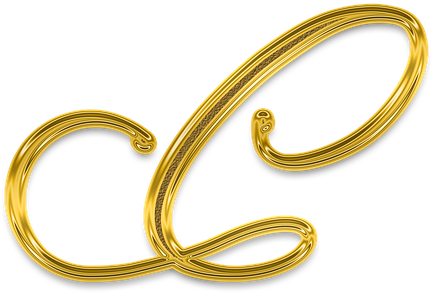 Litera, Letter, Monogram, Gold, Golden, Ornament, Decor - Letter (509x720), Png Download