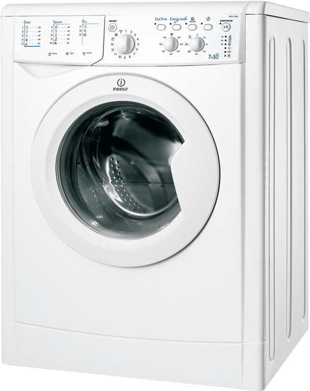 Lavadora Secadora Eco Time - Indesit Washer Dryer Iwdc6125 (830x1064), Png Download