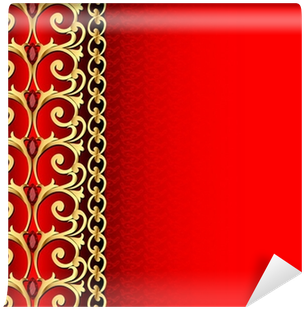 Background With Gold Ornament And Precious Stones Wall - Illustration (400x400), Png Download