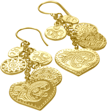Earring Twirl Gold - Joy Jewellery Bali (390x390), Png Download