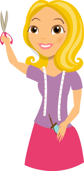 Minus Sewing Art, Free Sewing, Sewing Rooms, Sewing - Dressmaker Clipart (286x579), Png Download