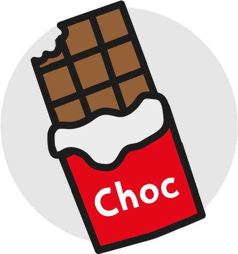 Snack Clipart Unhealthy Snack Free Clipart On Dumielauxepices - Easy Cartoon Chocolate Bar (501x601), Png Download