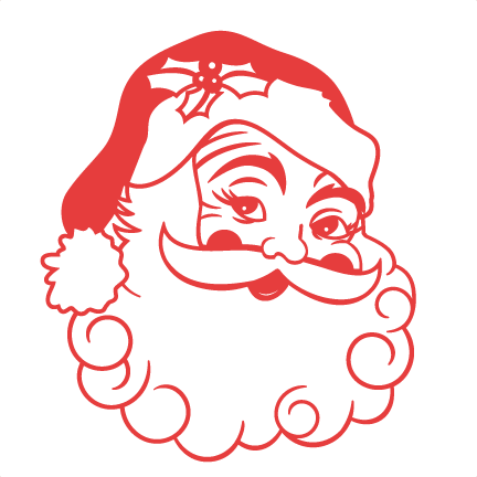 Santa Claus Christmas Svg Cut File Scrapbook Cut File - Cricut (432x432), Png Download