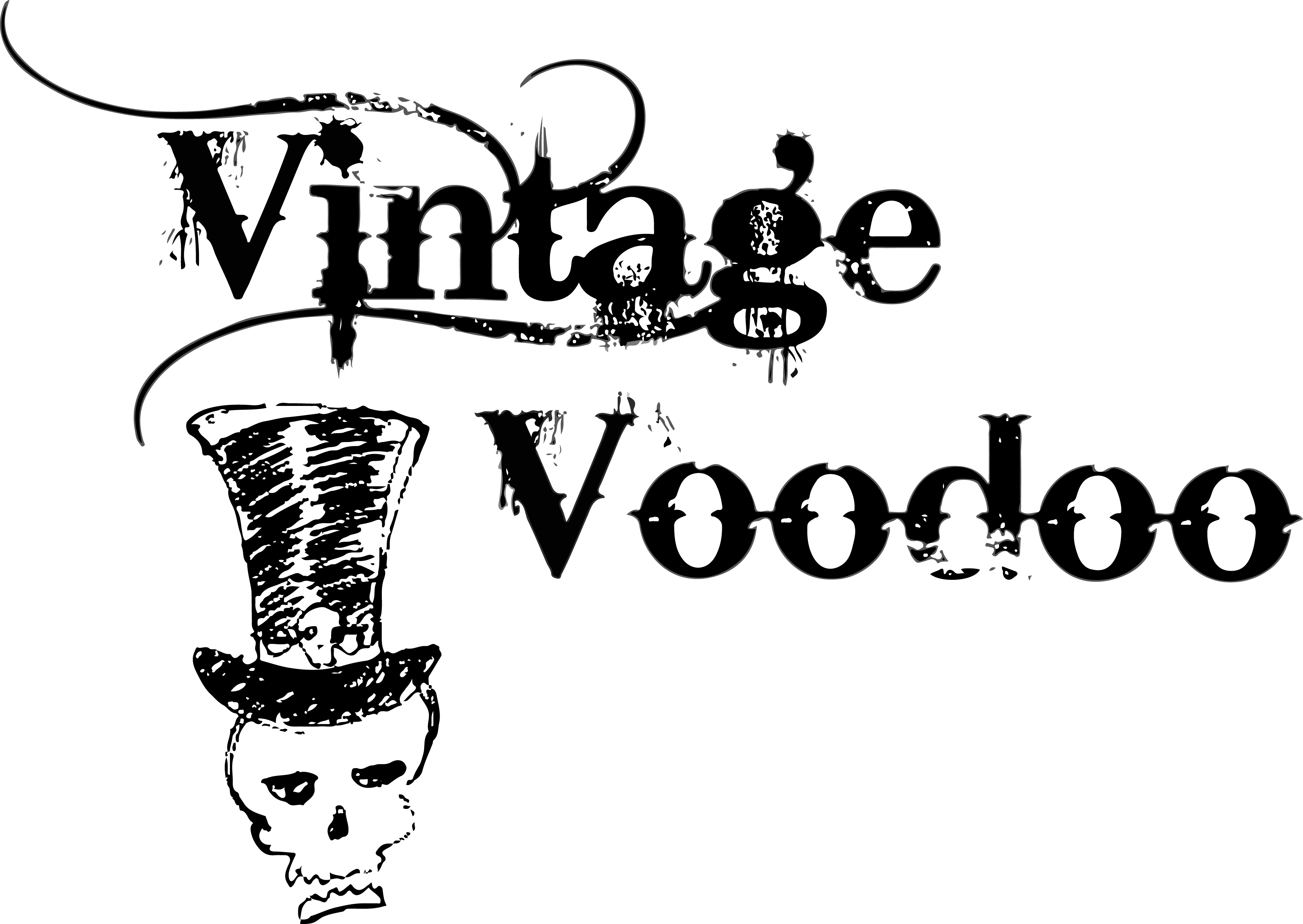 Vintage Vood Design - Vintage Voodoo Vixen Logo (3542x2513), Png Download