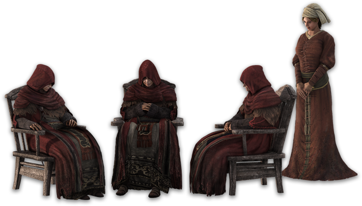Old Ladies & Milibeth - Dark Souls 2 Firekeepers (725x412), Png Download