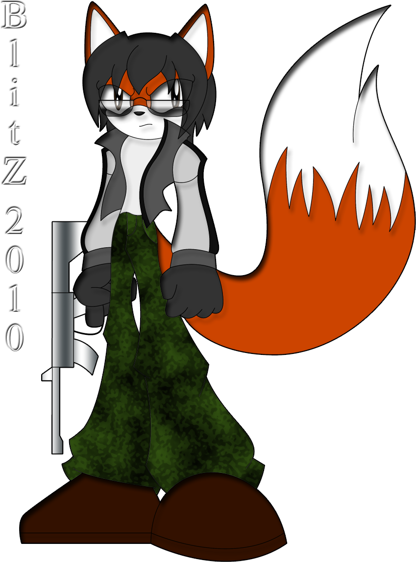 Blitzkrieg The Foxhound - Cartoon (960x1200), Png Download