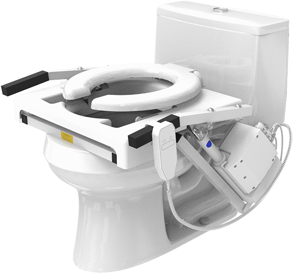 Ez Access Standard Toilet Riser Electric Automatic - Toilet (600x600), Png Download