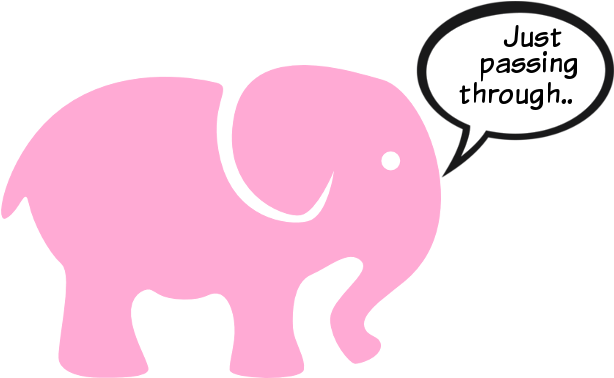 Pink-elephant - Portable Network Graphics (640x400), Png Download