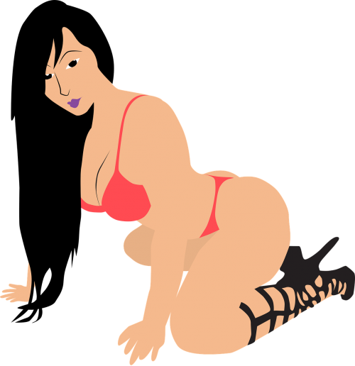 Sexy Girl,woman In Red Bikini,sexy Woman,vector Template,svg - Mujeres En Bikini Vector (500x516), Png Download