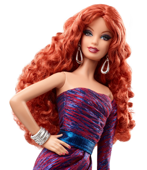 The Barbie Look City Shine Barbie Doll 3 - Barbie The Look City Shine Redhead Doll (516x767), Png Download