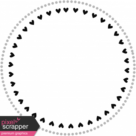 Circle & Hearts - Circulo De Corazones Png (456x456), Png Download