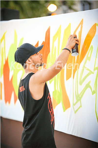 Live Graffiti Artist - Visual Arts (900x600), Png Download