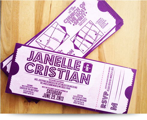 Wedding Invites Ticket Stubs - Three Designing Women Thanks Marquee Lights Personalized (600x400), Png Download