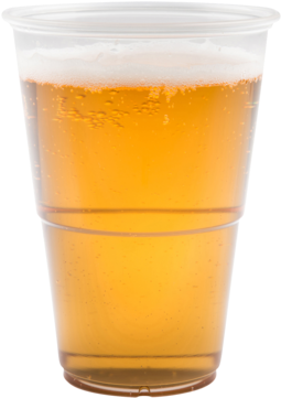 Download Plastic Beer Cup Pp 40cl - Beer Plastic Cup Transparent - HD