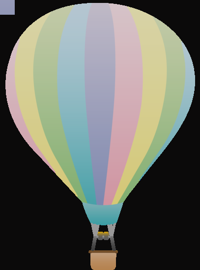 Pastel Rainbow Hot Air Balloon Pastel Balloons Clipart - Hot Air Balloon Cute (407x550), Png Download