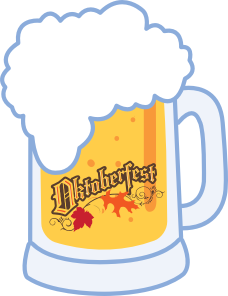 Beer Clipart Oktoberfest Beer - Oktoberfest Beer Stein Clip Art (456x592), Png Download