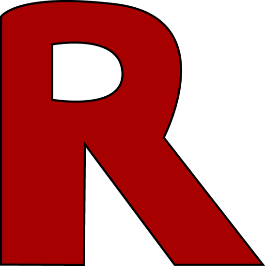 Red Letter R Clip Art - Letter R Clipart Red (547x550), Png Download