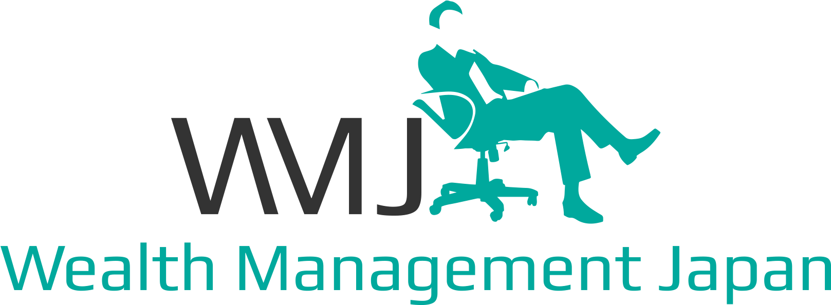 Cropped Wealth Management Japan Logo Png - Man Sitting (1700x670), Png Download