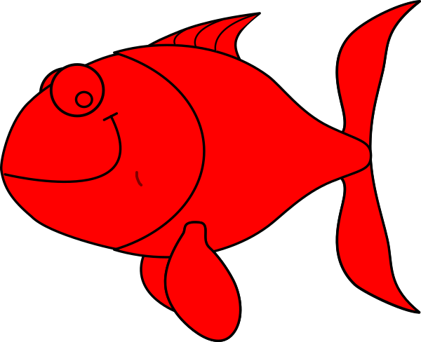 Imagen De Un Pez Rojo Animado (600x488), Png Download