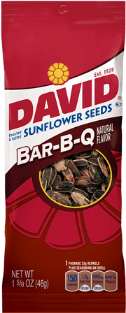 Bar B Q Sunflower Seeds - David Bbq Sunflower Seeds 1.625 Oz Bags Pack Of 72 (500x500), Png Download
