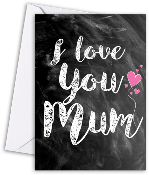 Chalk I Love You Mum - You Are Loved Rolled Canvas Art - Joan Coleman (12 (700x700), Png Download