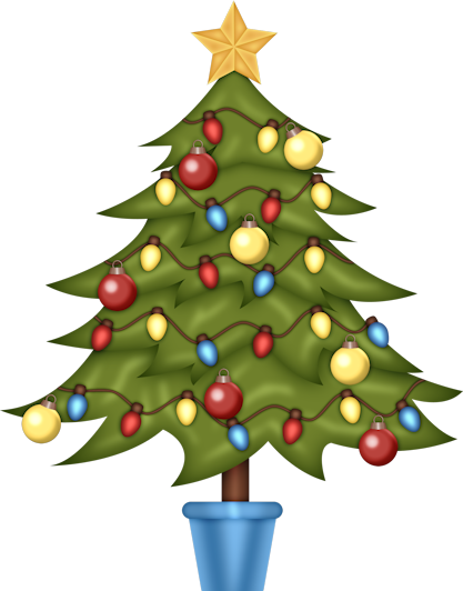 Tree - Christmas Day (417x532), Png Download