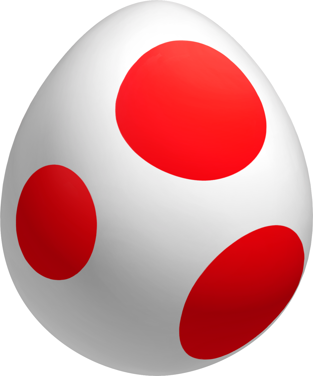 Red Yoshi Egg - Super Mario Yoshi Egg (1317x1579), Png Download