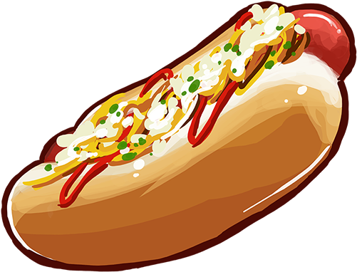 Hotdog (527x456), Png Download