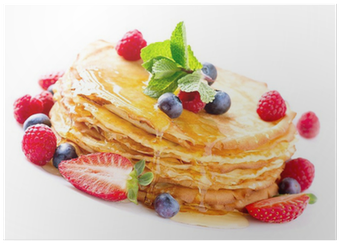 Pancake With Berries - Pancake (400x400), Png Download