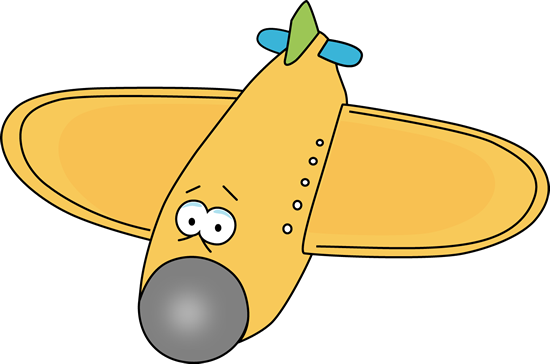 Cartoon Airplane Clip Art - Crashed Propeller Plane Clip Art (550x364), Png Download