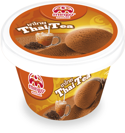 4oz, Cups, Thai, Thai Milk Tea - Ice Cream (506x469), Png Download