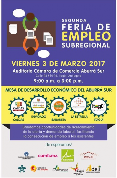 Te Esperamos En La Segunda Feria De Empleo Subregional - Envigado (1280x720), Png Download